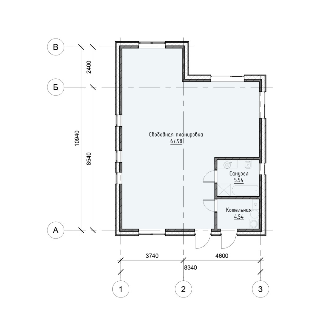 Проект дома 73 кв.м. | Компания Concrete House